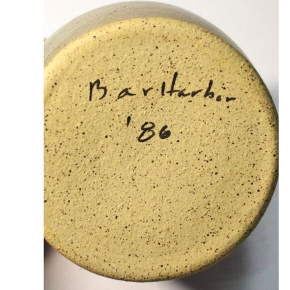 Vintage GK Pottery Bar Harbor Maine Oil Lamp Clouds In Sky Design - Picture 5 of 5